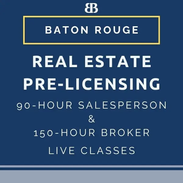 1 Product Real Estate Pre Licensing Salesbroker Classes Baton Rouge Classroom