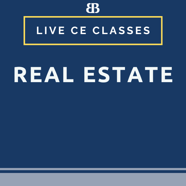Live Real Estate Continuing Education Classes