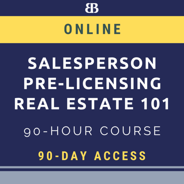 Online Real Estate Salesperson 90-Hour Pre-Licensing Course with 90-Day Access