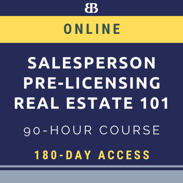 Online Real Estate Salesperson 90-Hour Pre-Licensing Course with 180-Day Access